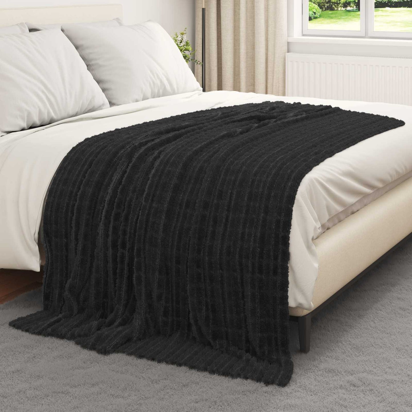 Coperta Nero 200 x 150 cm Panno