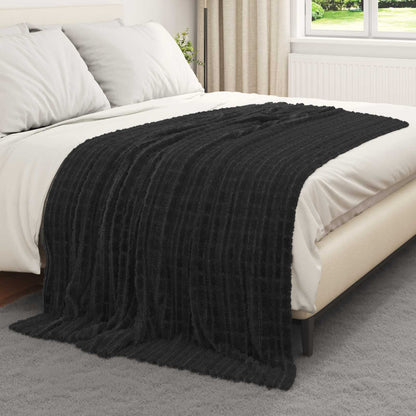 Coperta Nero 200 x 150 cm Panno