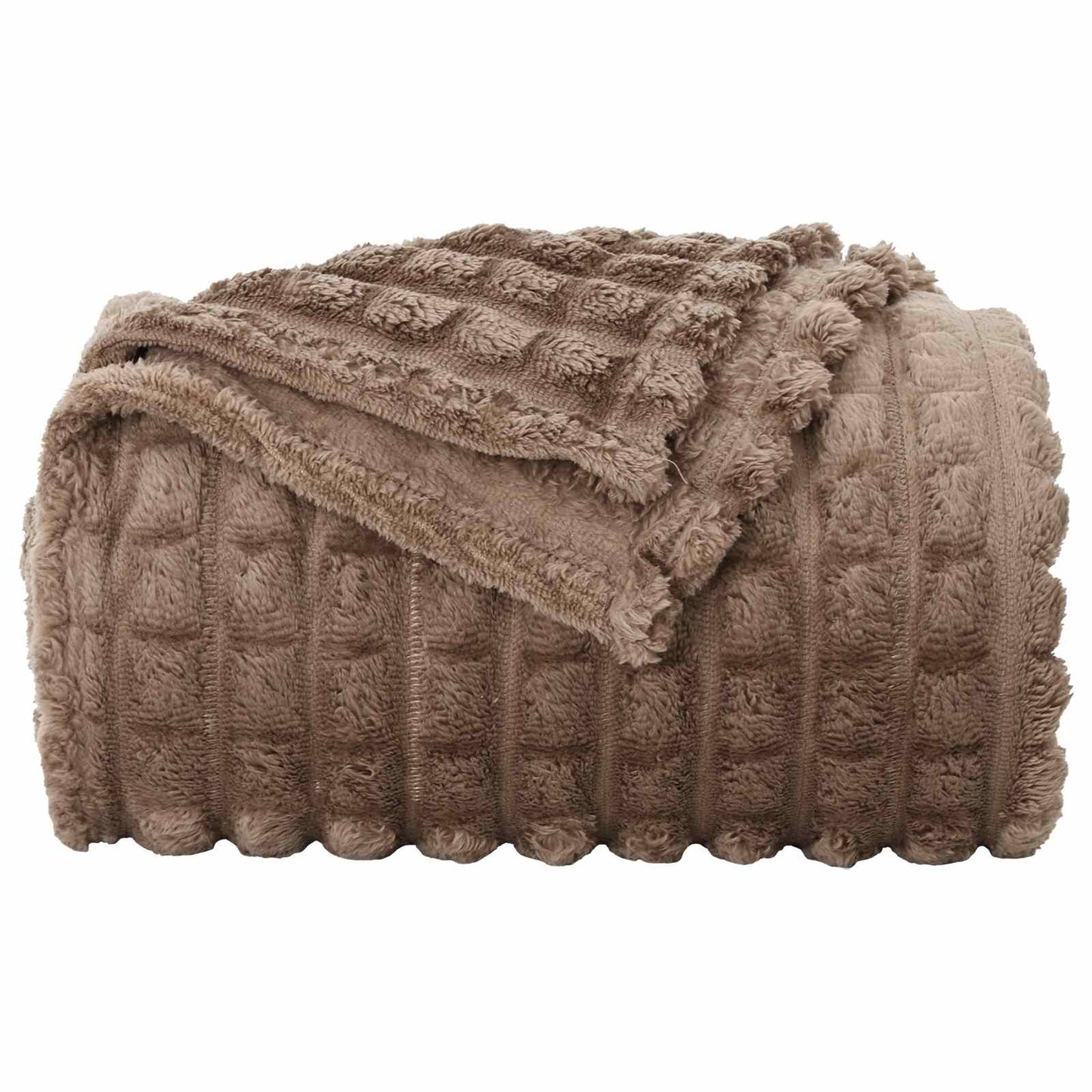Coperte da Pile 6 pcs Cammello 150 x 130 cm Panno