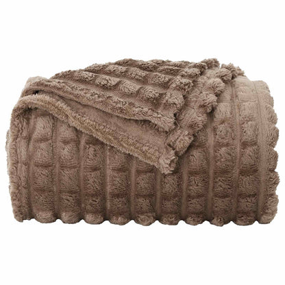 Coperte da Pile 6 pcs Cammello 200 x 150 cm Panno