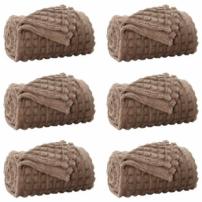 Coperte da Pile 6 pcs Cammello 270 x 240 cm Panno