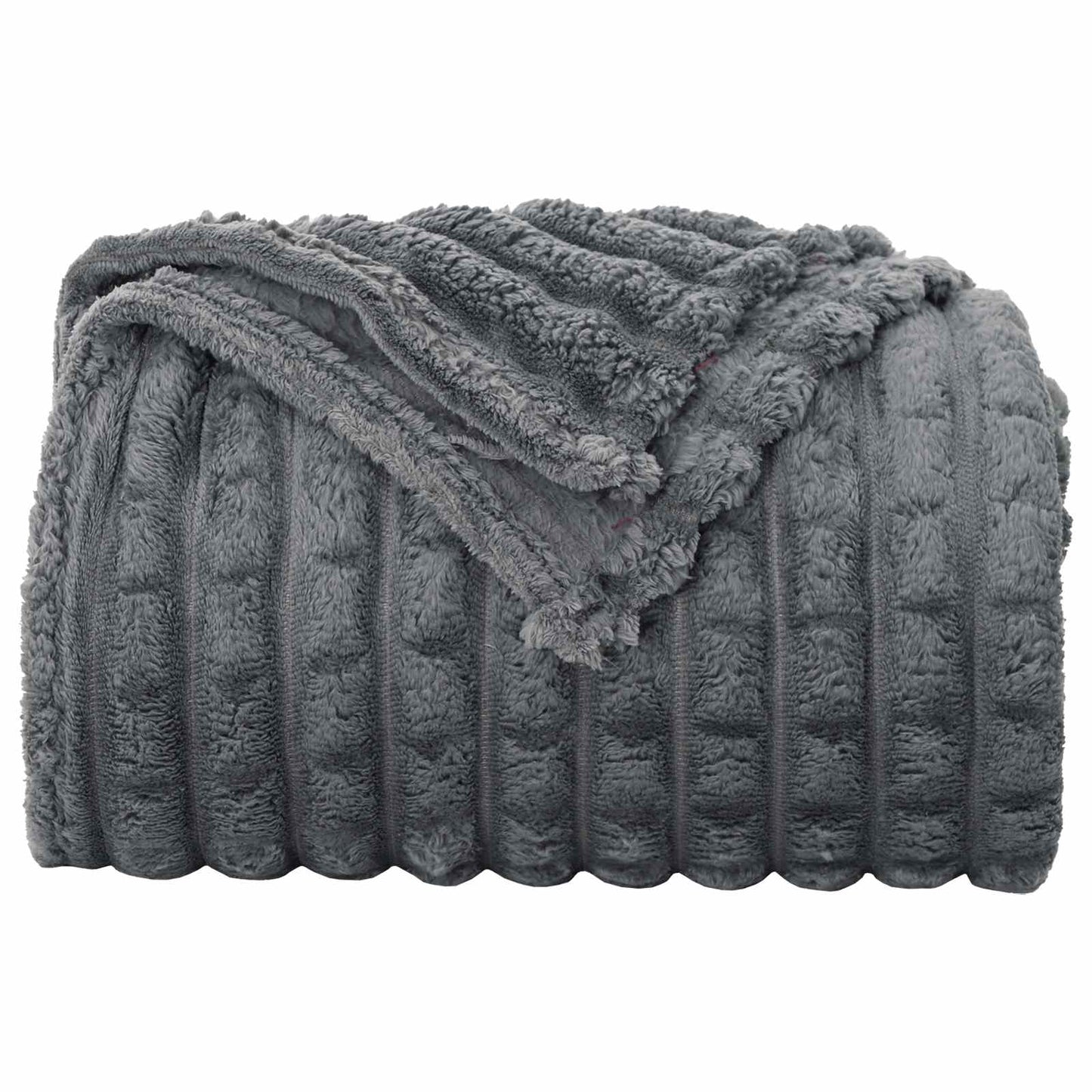 Coperte da Pile 6 pcs Grigio scuro 150 x 130 cm Panno
