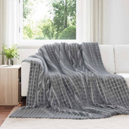 Coperte da Pile 6 pcs Grigio scuro 240 x 220 cm Panno