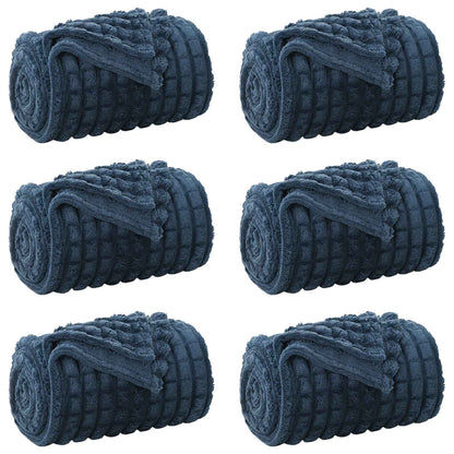 Coperte da Pile 6 pcs Blu navy 240 x 220 cm Panno