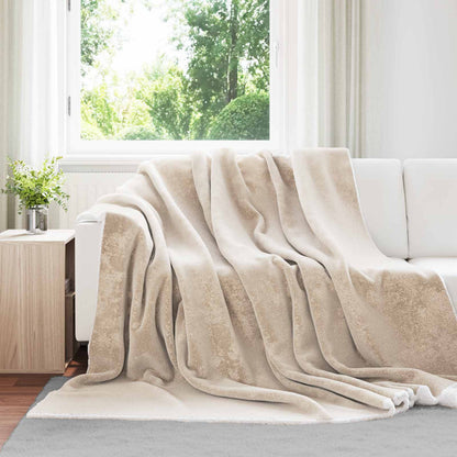 Coperta Beige 220 x 240 cm Panno