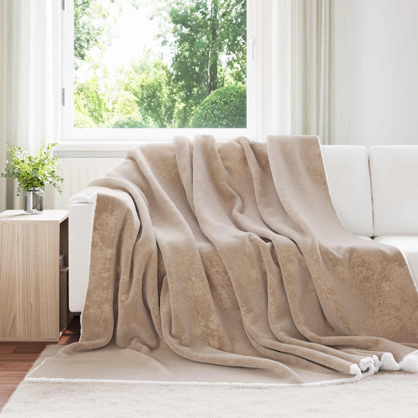 Coperta Cammello 220 x 240 cm Panno