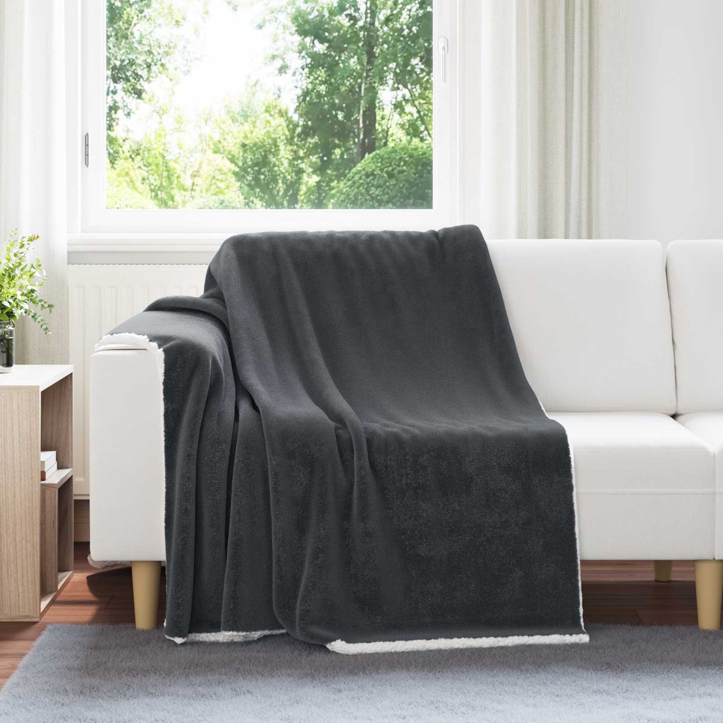 Coperta Grigio scuro 150 x 200 cm Panno