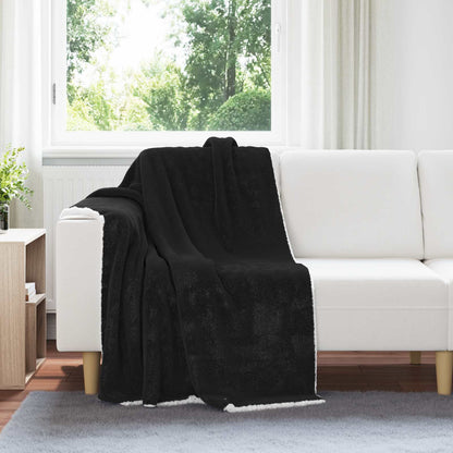 Coperta Nero 130 x 150 cm Panno
