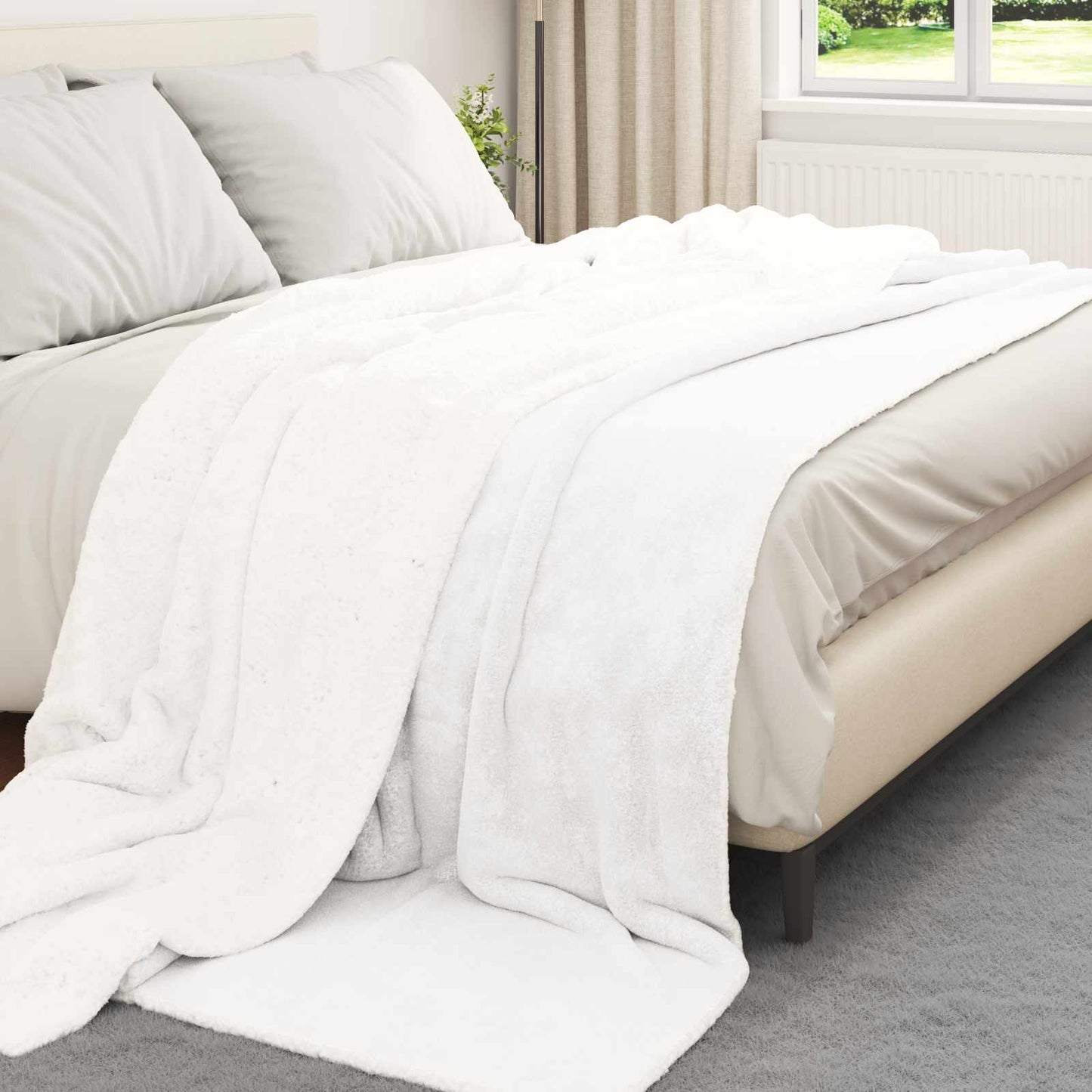 Coperta Bianco 240 x 270 cm Panno