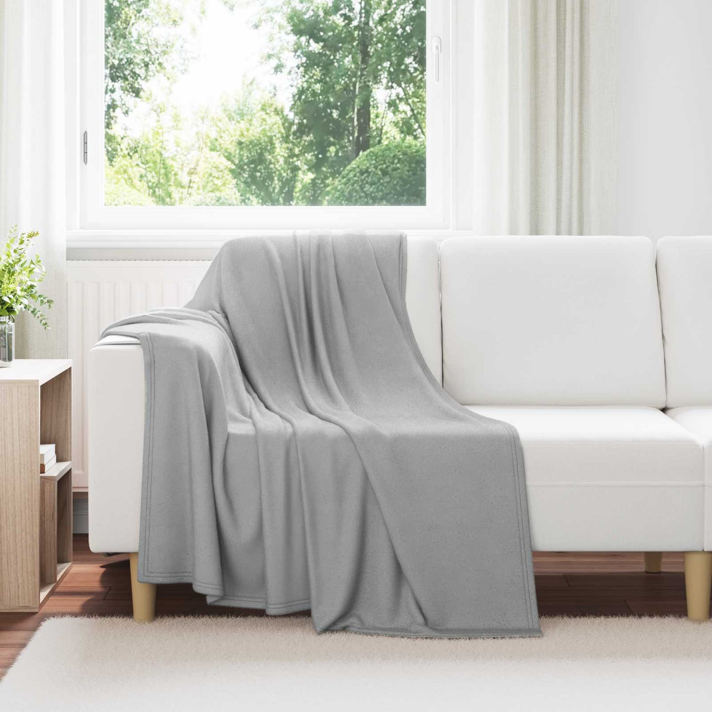 Coperta Grigio 170 x 130 cm Panno