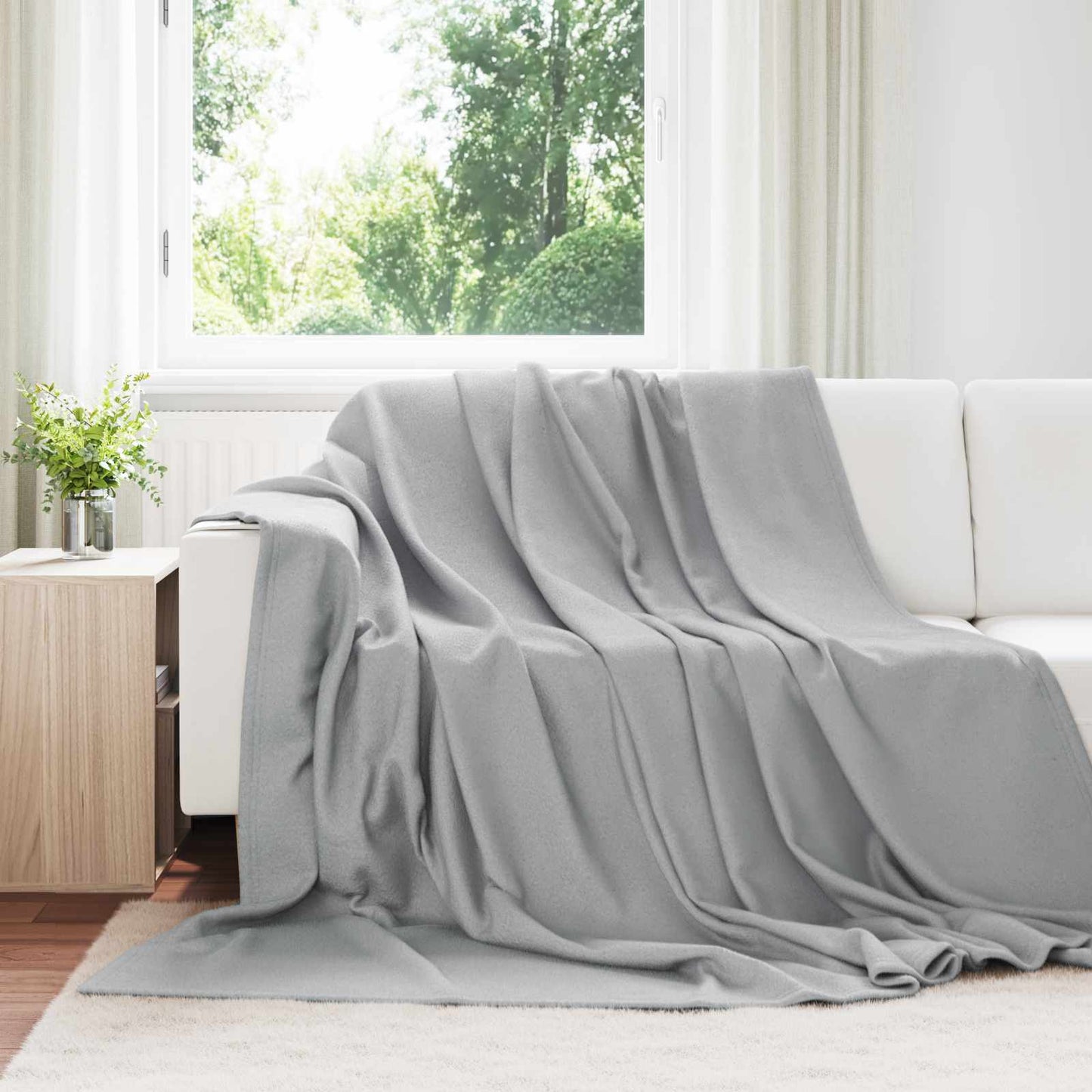 Coperta Grigio 270 x 240 cm Panno