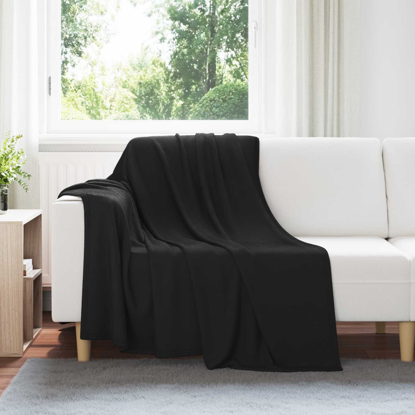 Coperta Nero 200 x 150 cm Panno