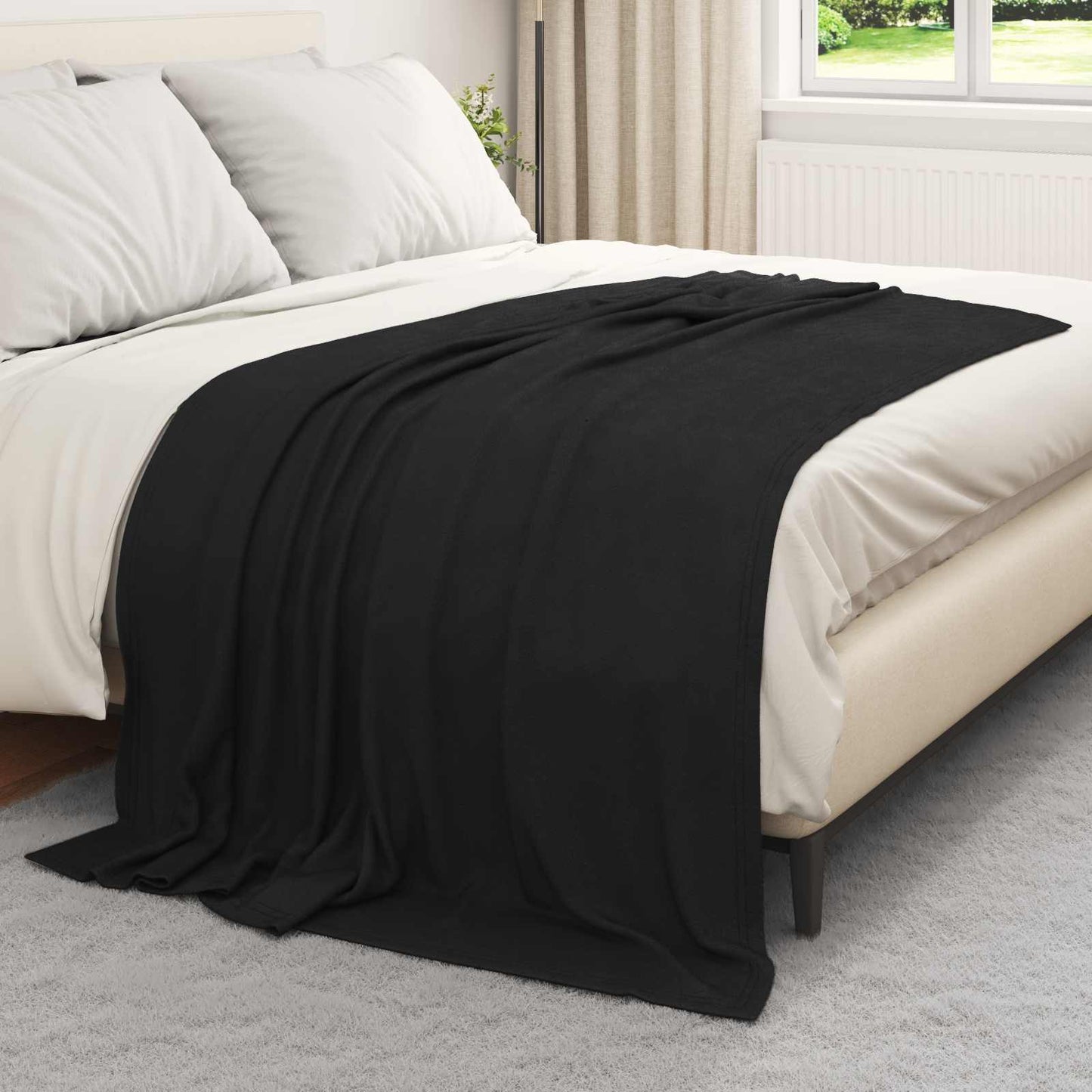 Coperta Nero 200 x 150 cm Panno