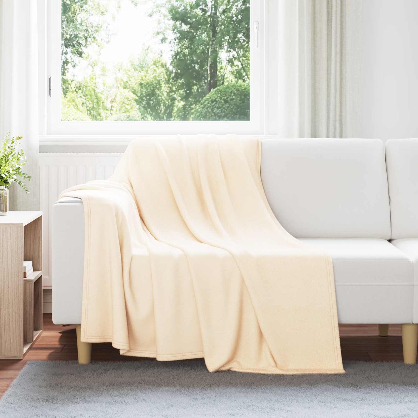 Coperta Crema 200 x 150 cm Panno