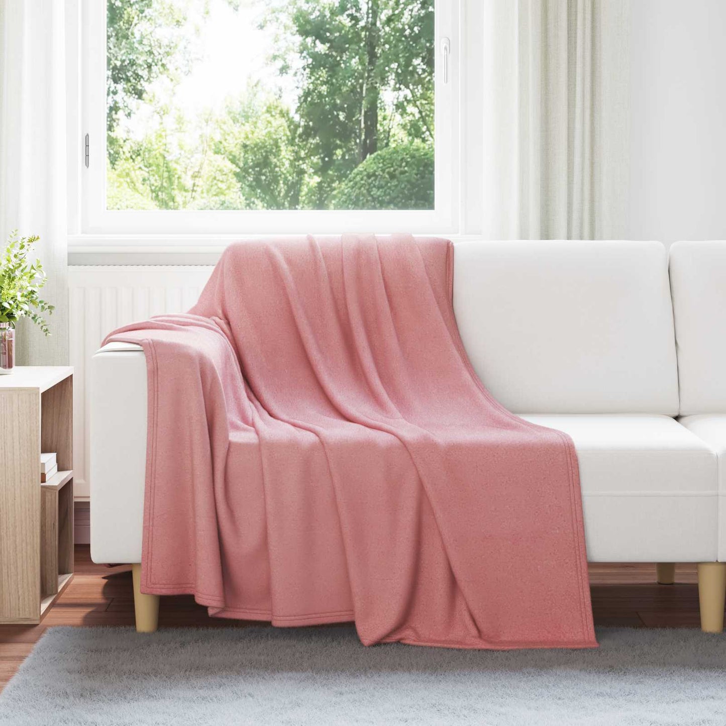 Coperta Rosa 200 x 150 cm Panno