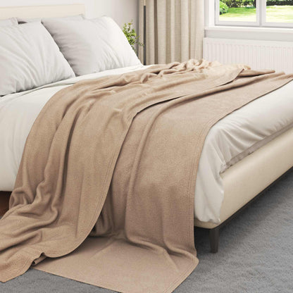 Coperte da Pile 6 pcs Cammello 240 x 220 cm Panno