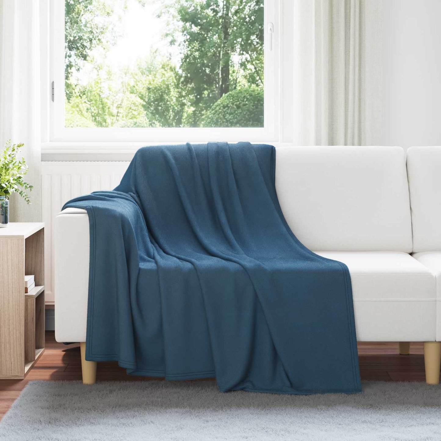 Coperte da Pile 6 pcs Blu navy 200 x 150 cm Panno