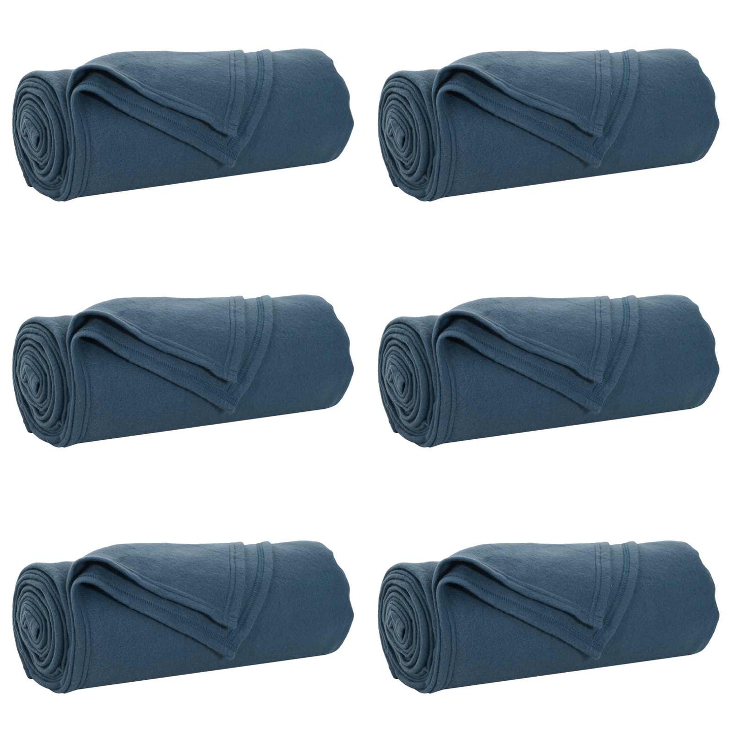 Coperte da Pile 6 pcs Blu navy 200 x 150 cm Panno