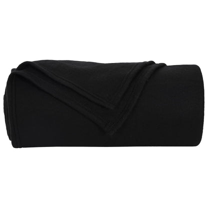 Coperte da Pile 6 pcs Nero 240 x 220 cm Panno