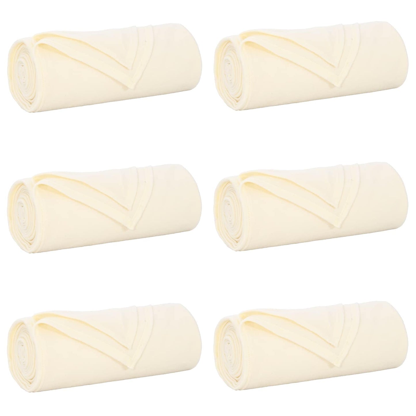 Coperte da Pile 6 pcs Crema 240 x 220 cm Panno