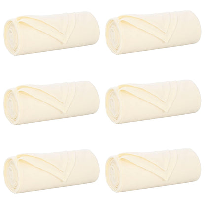 Coperte da Pile 6 pcs Crema 240 x 220 cm Panno