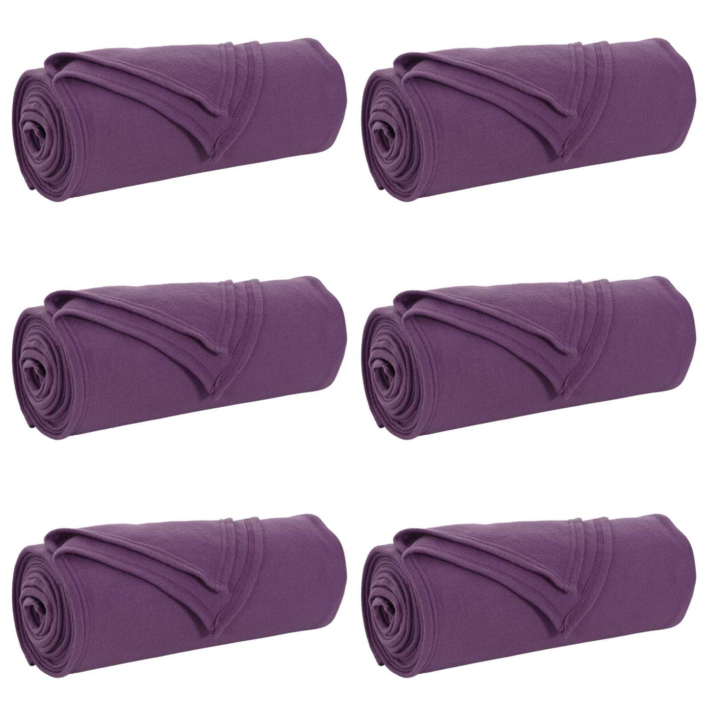Coperte da Pile 6 pcs Viola 270 x 240 cm Panno