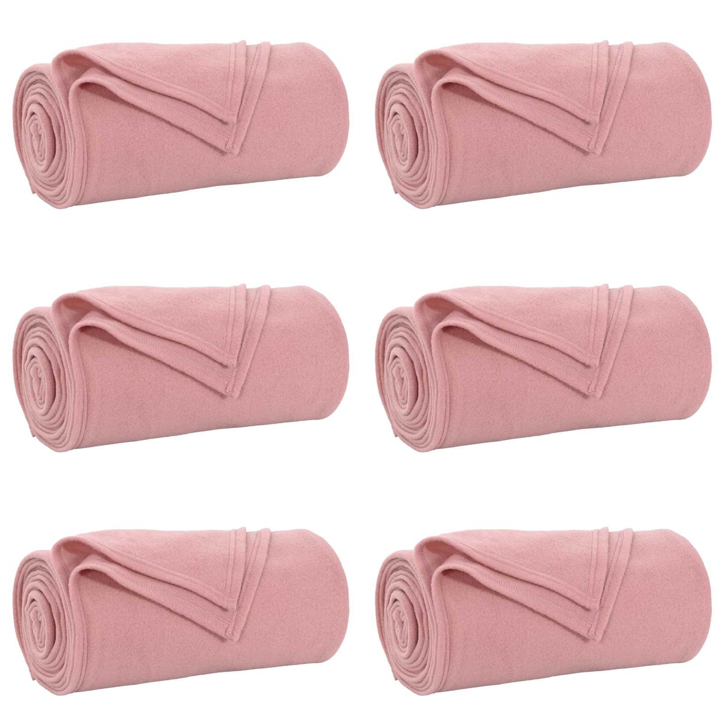 Coperte da Pile 6 pcs Rosa 200 x 150 cm Panno