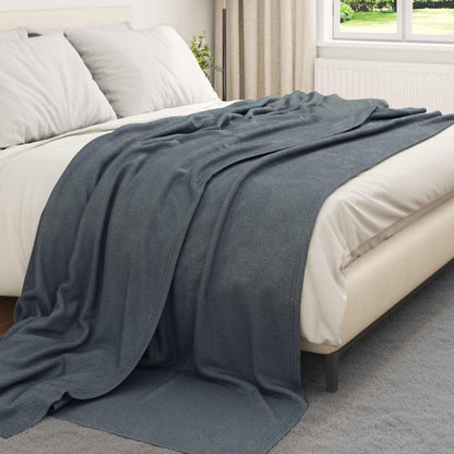 Coperte da Pile 24 pcs Grigio scuro 270 x 240 cm Panno