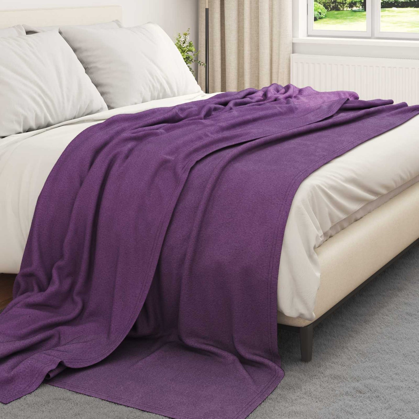 Coperte da Pile 24 pcs Viola 240 x 220 cm Panno