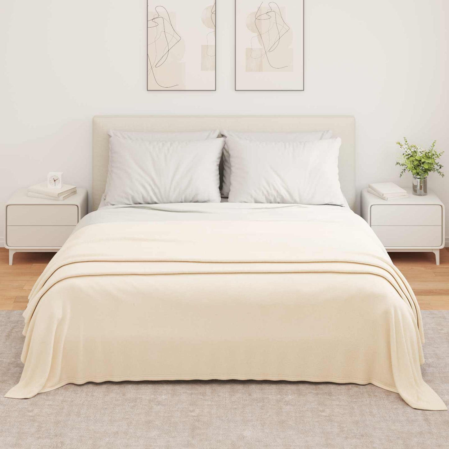 Coperta Crema 350 x 270 cm Panno