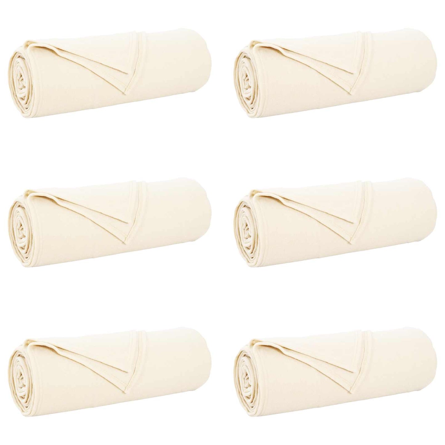 Coperte da Pile 6 pcs Crema 210 x 140 cm Panno