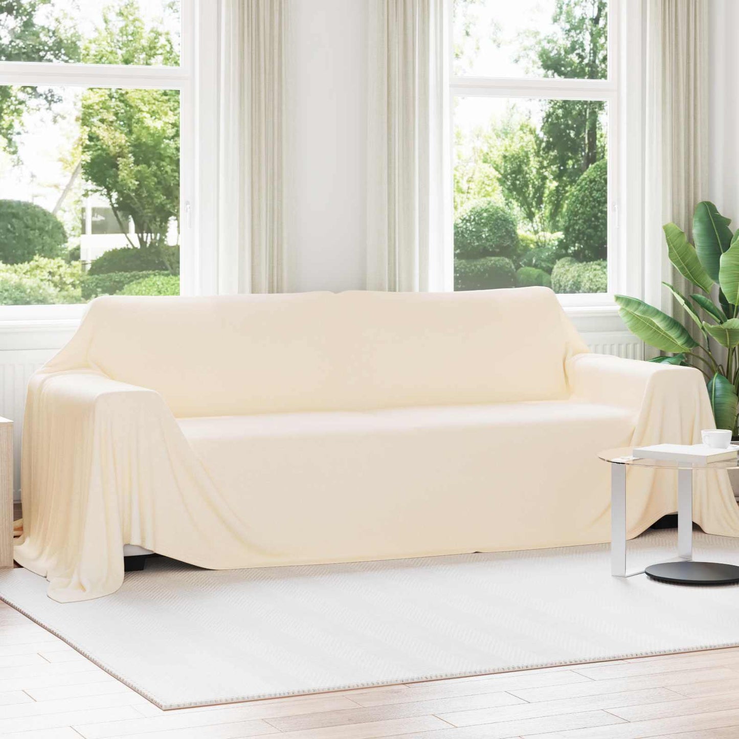 Coperte da Pile 6 pcs Crema 350 x 270 cm Panno