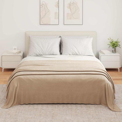 Coperte da Pile 6 pcs Cammello 350 x 270 cm Panno