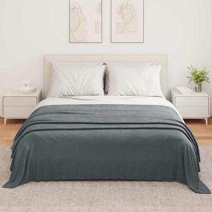 Coperte da Pile 6 pcs Grigio scuro 350 x 270 cm Panno