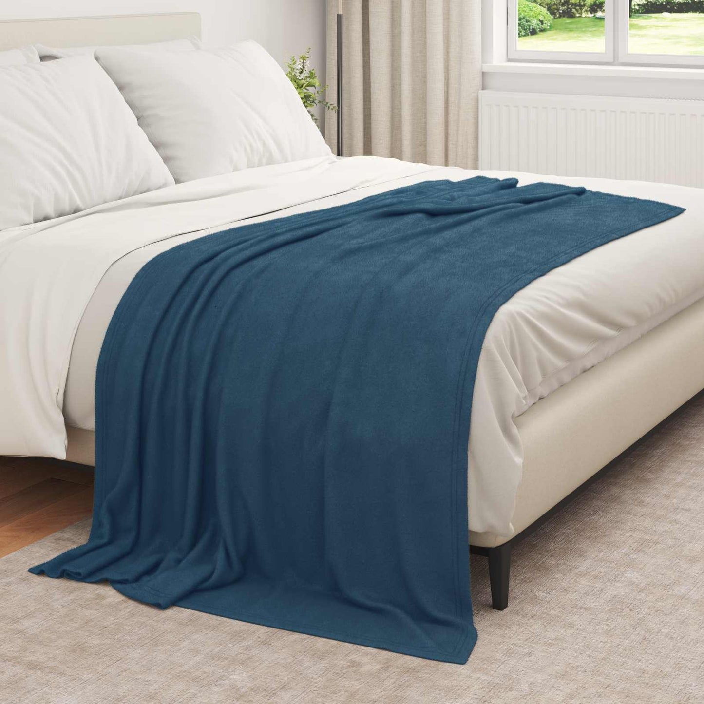 Coperte da Pile 6 pcs Blu navy 210 x 140 cm Panno