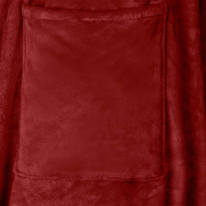 Felpa coperta Rosso Bordeaux F Flanella