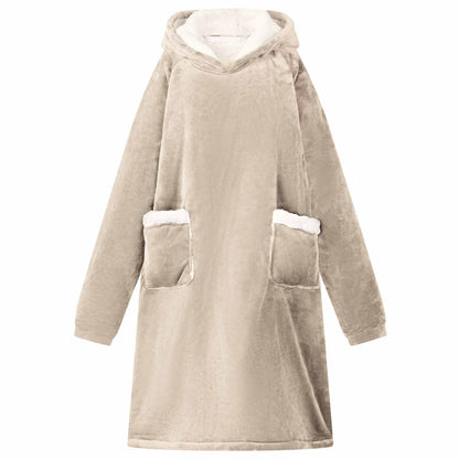 Felpa coperta Beige M Pile e Flanella