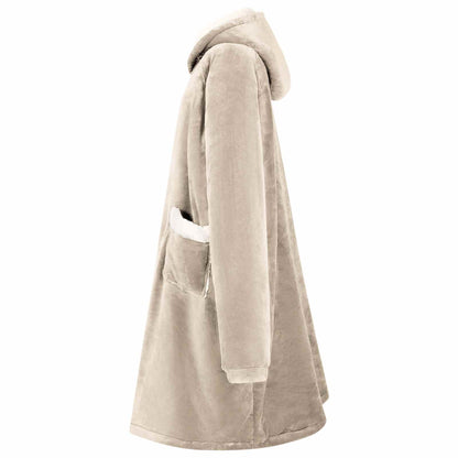 Felpa coperta Beige L Pile e Flanella