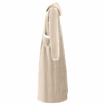 Felpa coperta Beige M Pile e Flanella