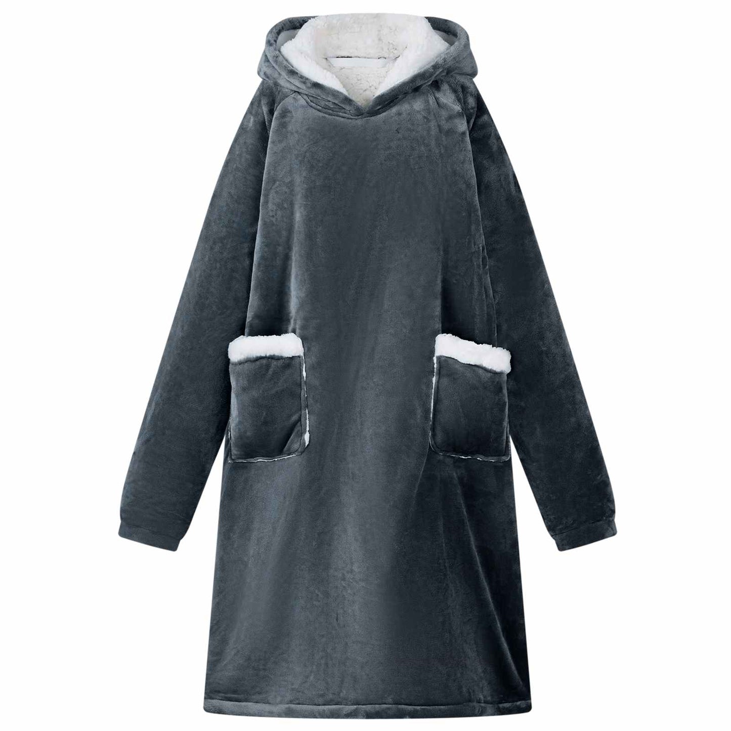 Felpa coperta Blu navy L Pile e Flanella