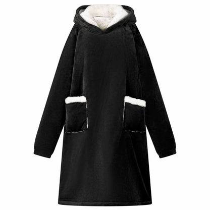 Felpa coperta Nero M Pile e Flanella
