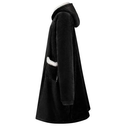 Felpa coperta Nero M Pile e Flanella