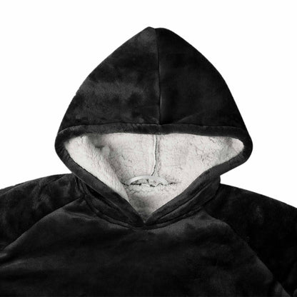 Felpa coperta Nero L Pile e Flanella