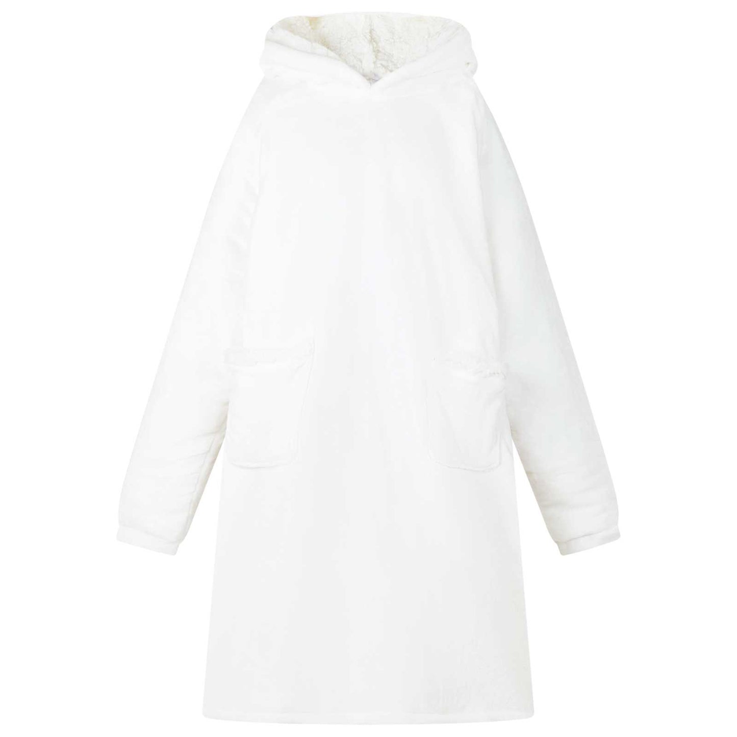 Felpa coperta Bianco L Pile e Flanella