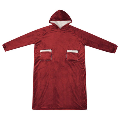 Felpa coperta Rosso Bordeaux M Pile e Flanella