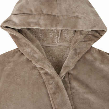 Accappatoio con Cappuccio Cammello m Flanella