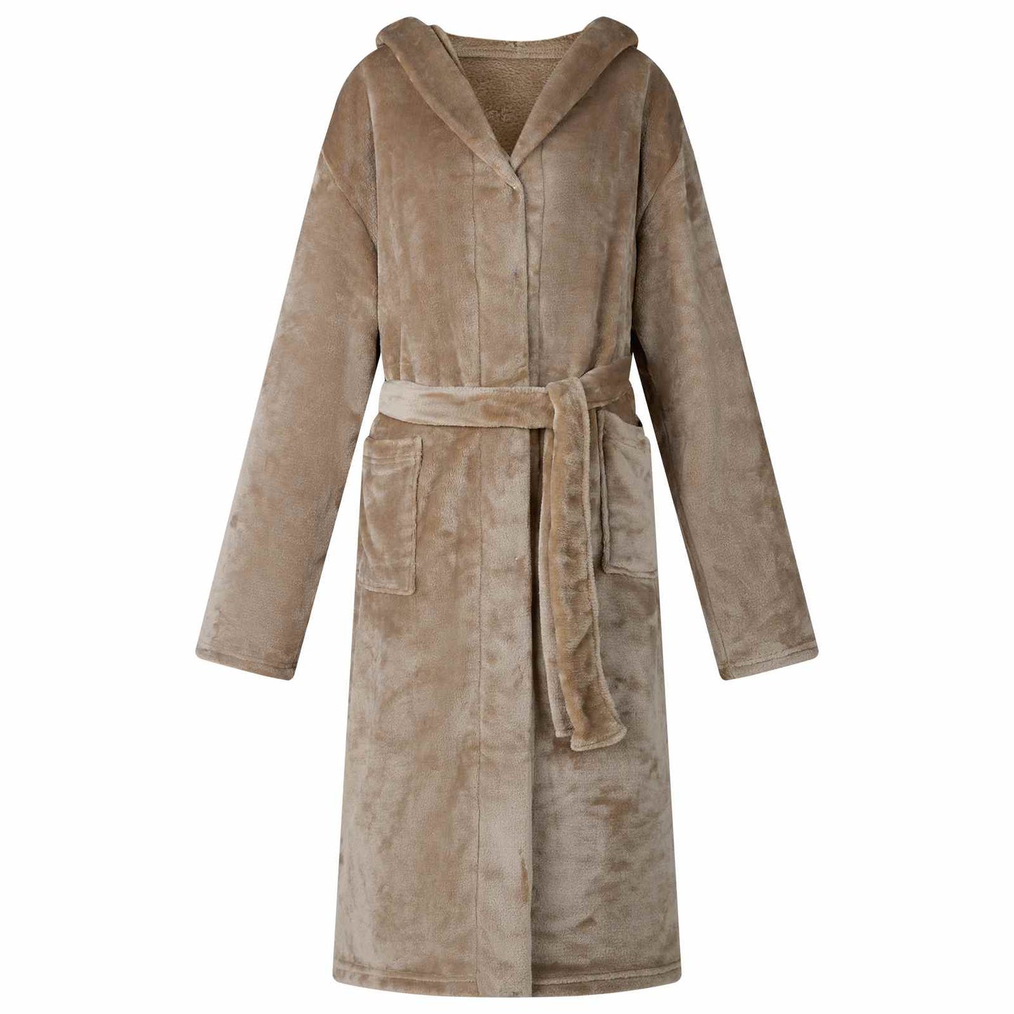 Accappatoio con Cappuccio Cammello xxxl Flanella