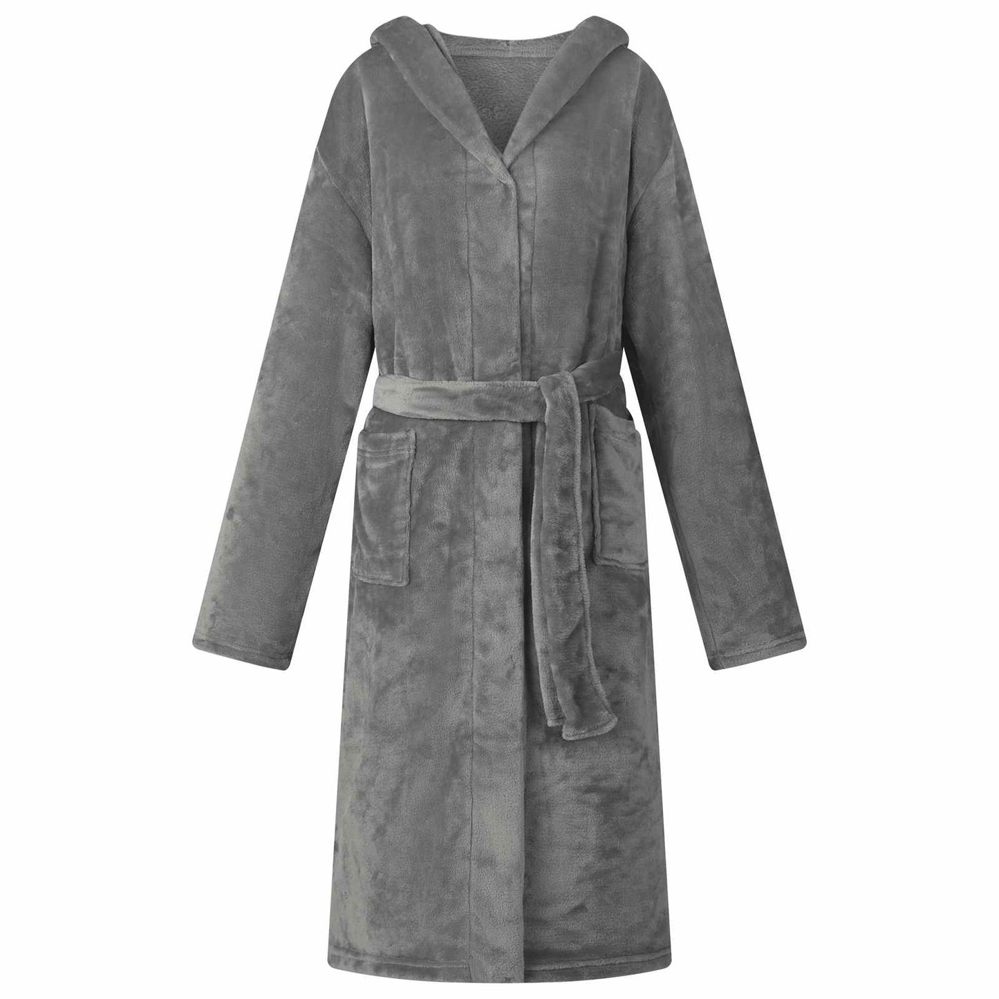 Accappatoio con Cappuccio Grigio scuro xxxl Flanella