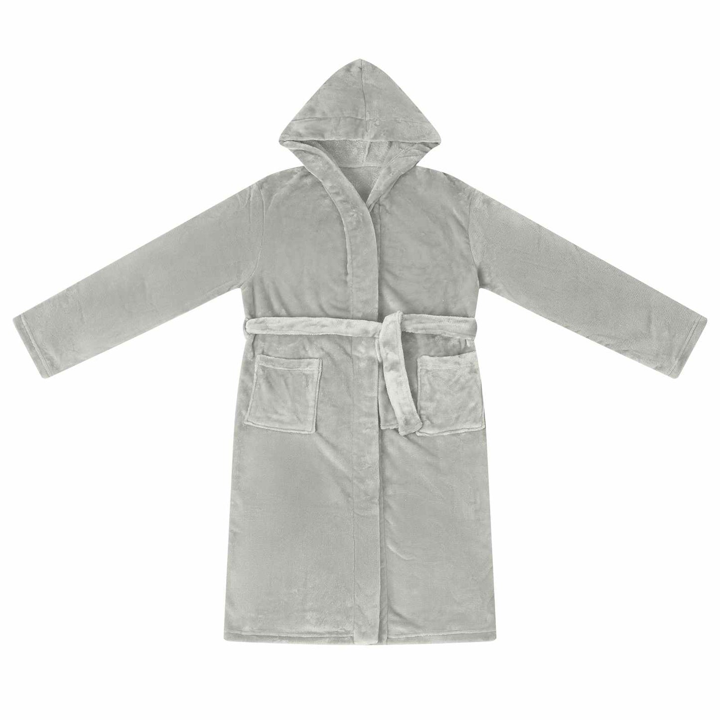 Accappatoio con Cappuccio Grigio xl Flanella