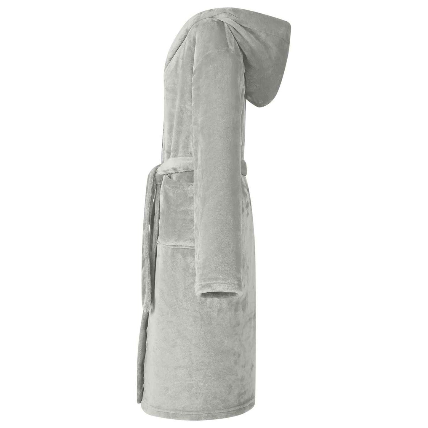 Accappatoio con Cappuccio Grigio xxl Flanella